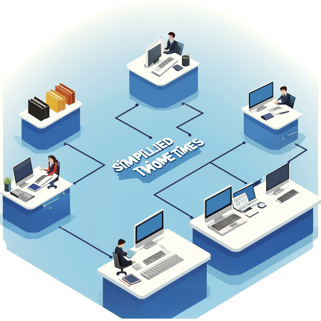 클라우드 기반 회계 네트워크를 시각화한 협업 구조도